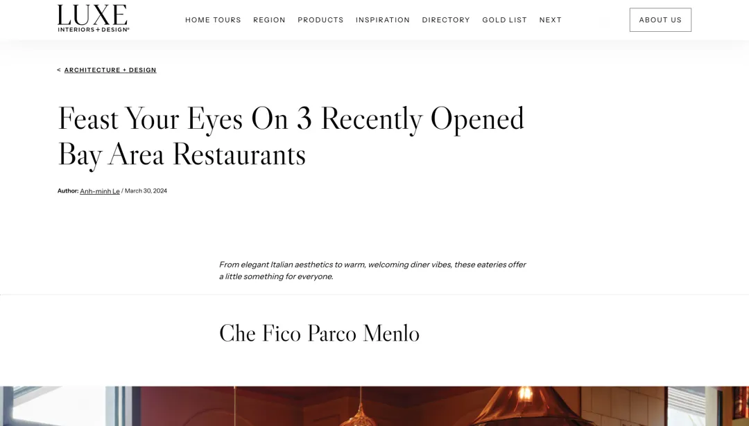 FULL EDITORIAL FEATURE ON INTERIOR DESIGN AND CONCEPT